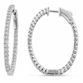 14KW  30/40M INSIDE OUT OVAL DIAMOND HOOP  (118HP117337W14DI1)