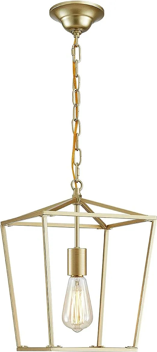 4-Bulb Iron Cage Chandelier