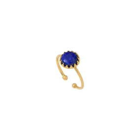 Bague Dorée Cordelia Lapis Lazuli