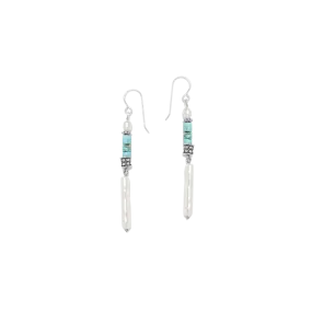 Brighton Women's Pebble Pearl Coast French Wire Silver Pearl Earrings