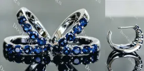 Doveggs round pave colored gem earrings