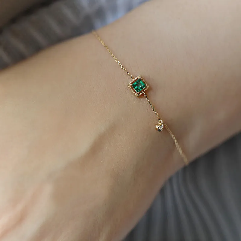 Emerald Chain Bracelet