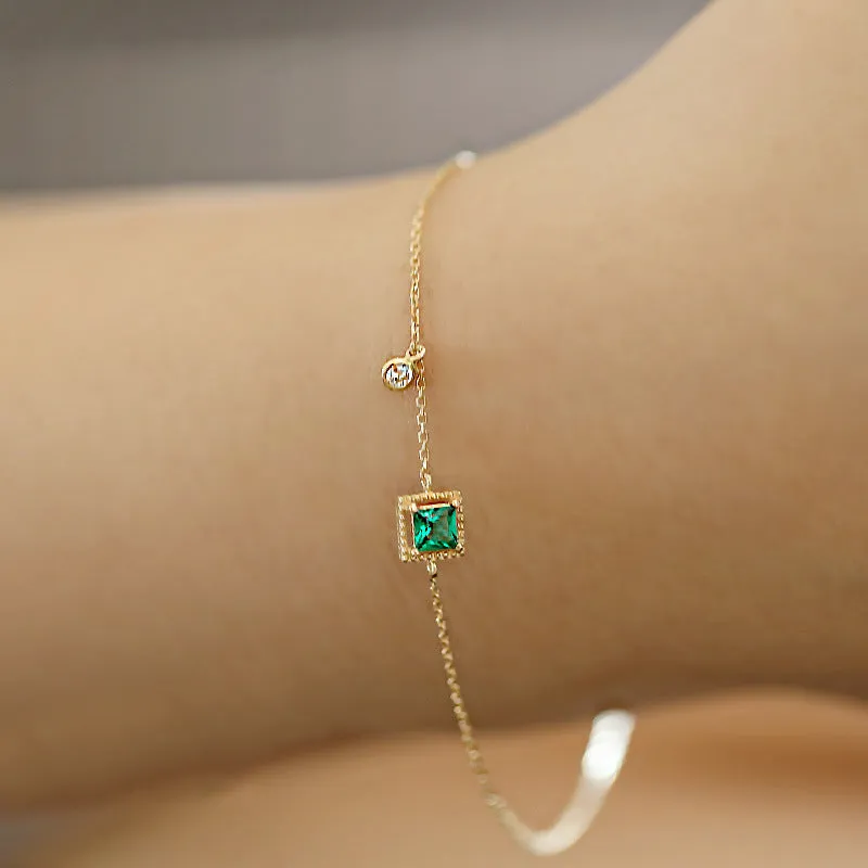 Emerald Chain Bracelet