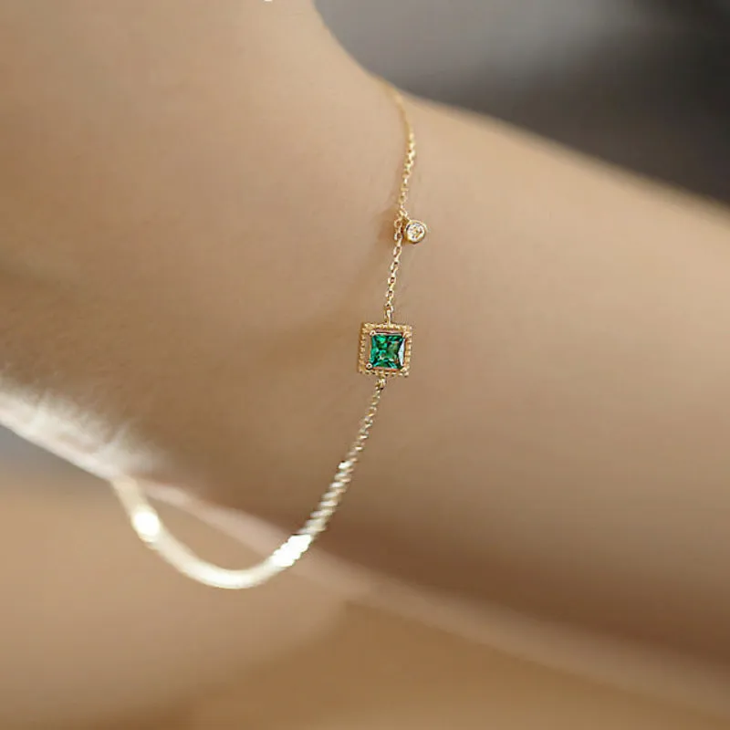 Emerald Chain Bracelet