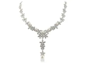Faith Crystal and Pearl Necklace