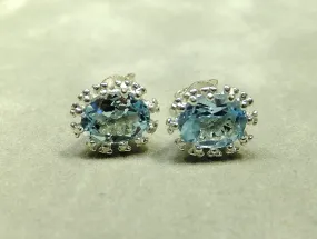 Genuine <a style="font-size:1em;"href="https://thebutlercollection.com/products/blue-topaz-earrings">Blue Topaz Earrings</a> Gemstone Stud