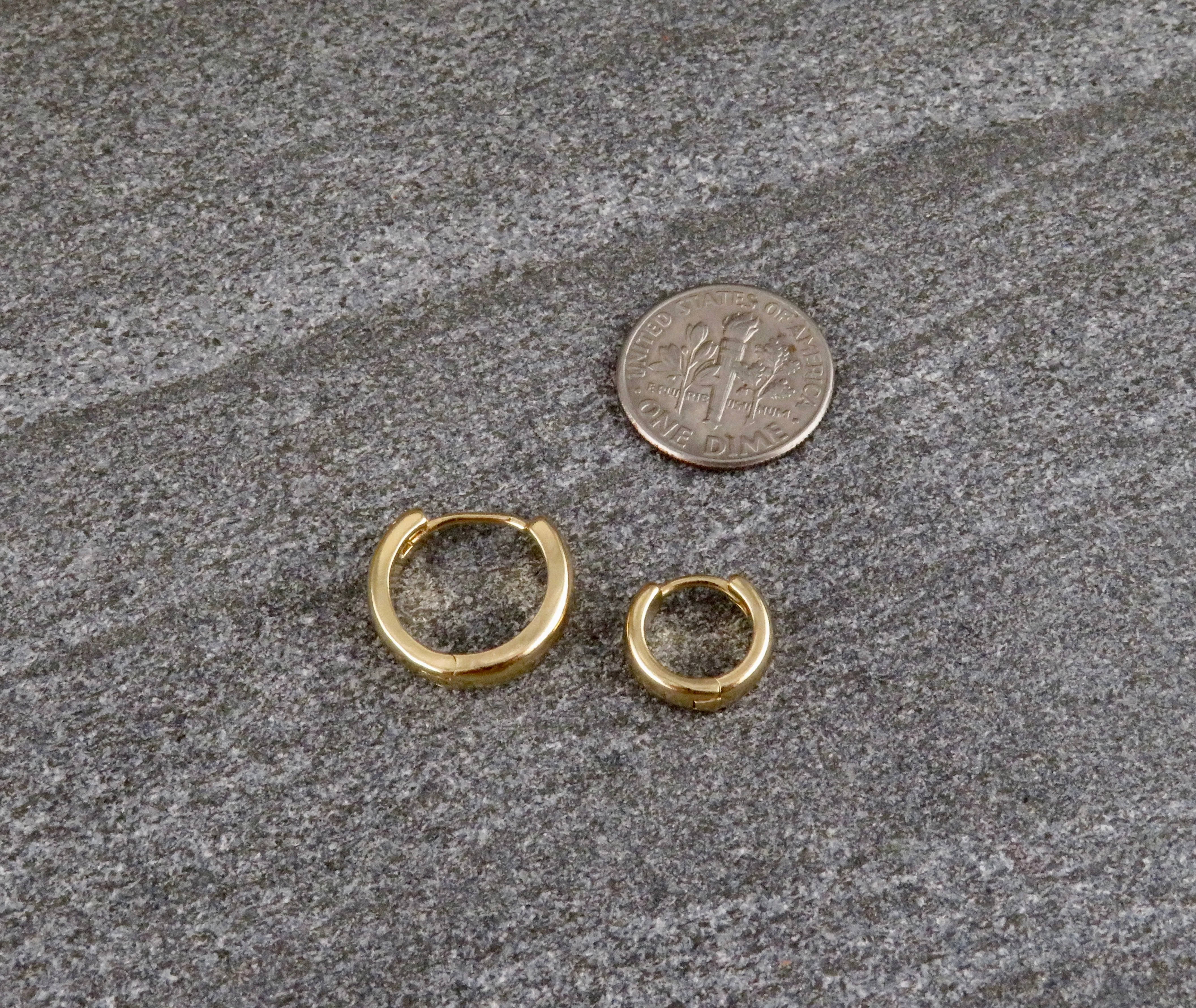 Gold Filled Clicker Hoops - Medium