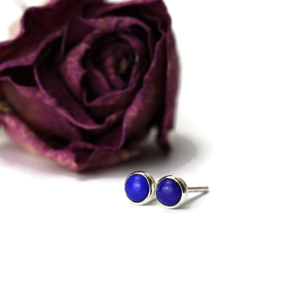 Gypsy Silver Lapis Lazuli Studs