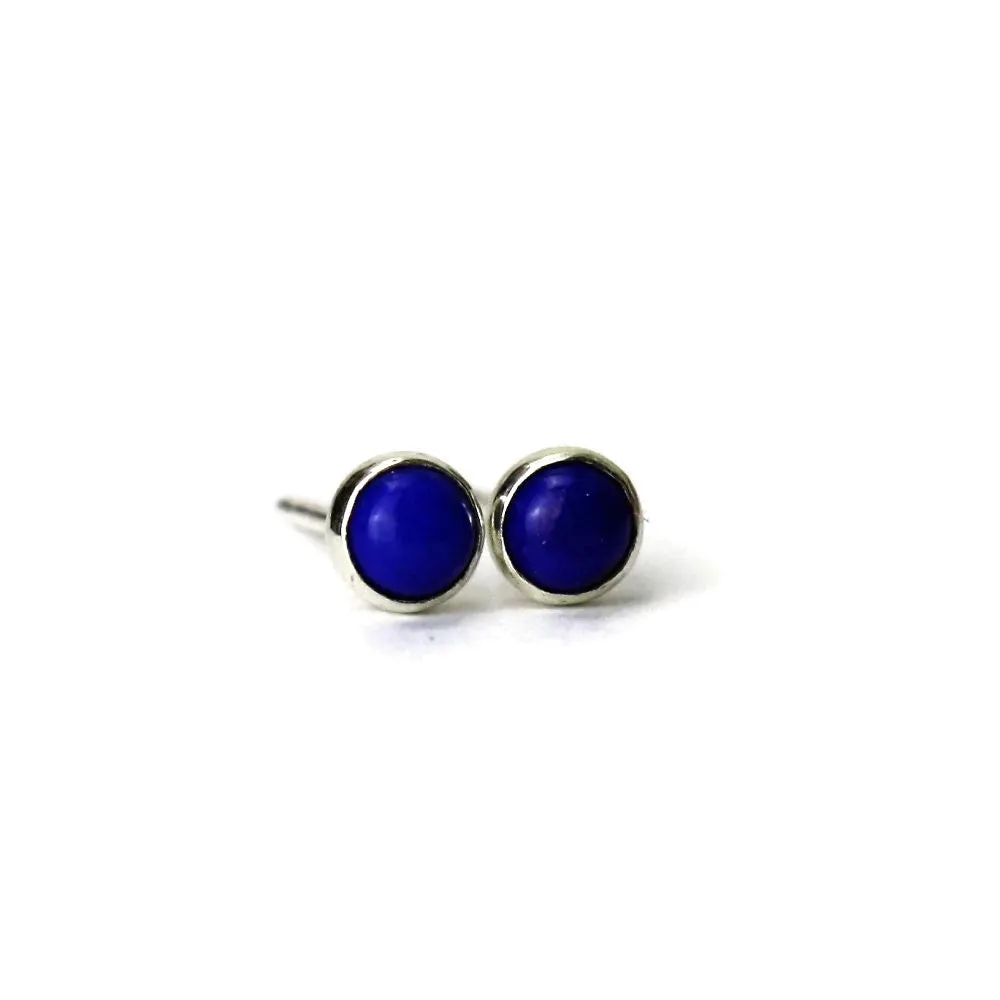 Gypsy Silver Lapis Lazuli Studs