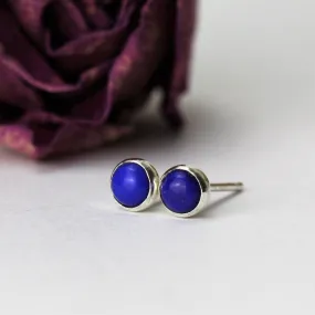 Gypsy Silver Lapis Lazuli Studs