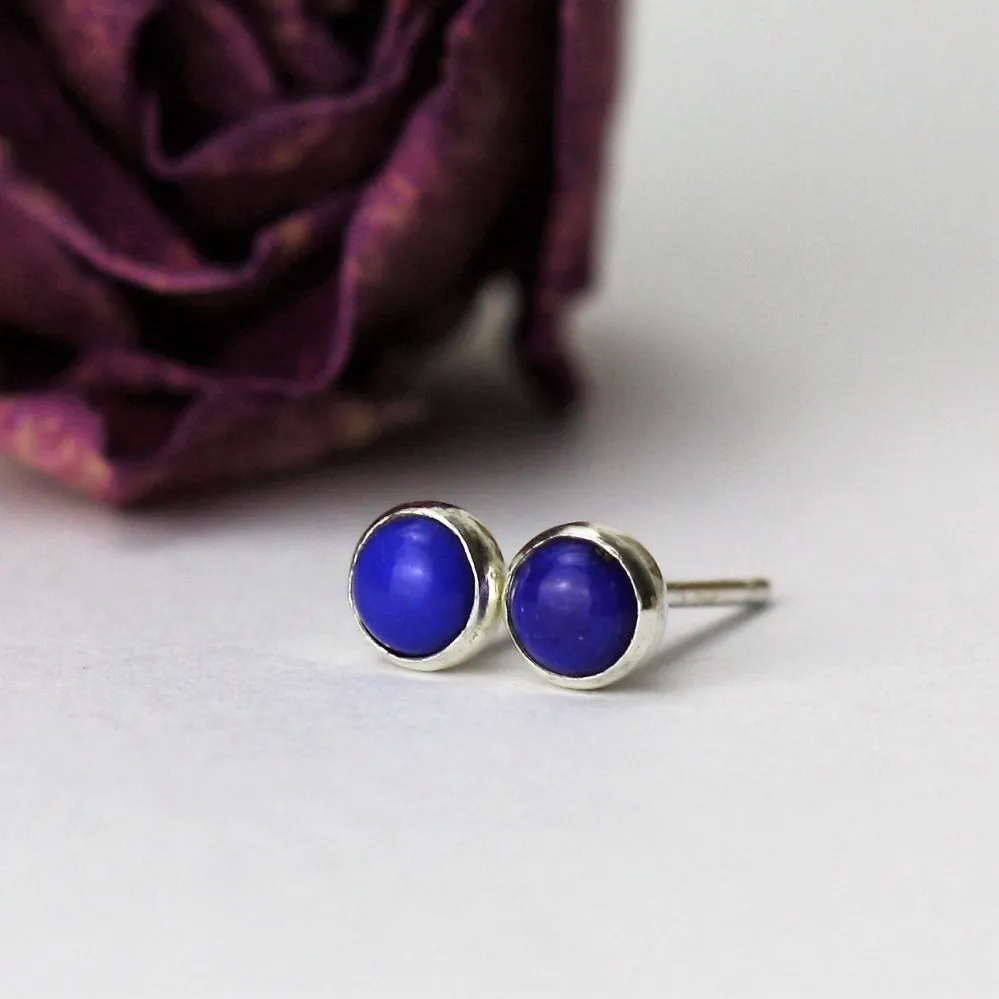 Gypsy Silver Lapis Lazuli Studs