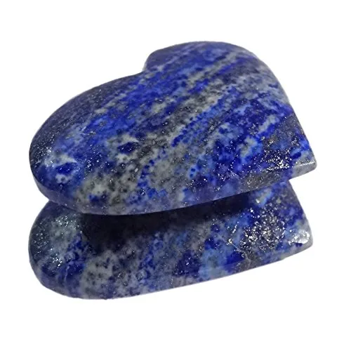 Handmade Showpieces Lapis Lazuli Stone Figurine Double Heart Shape 3 cm.