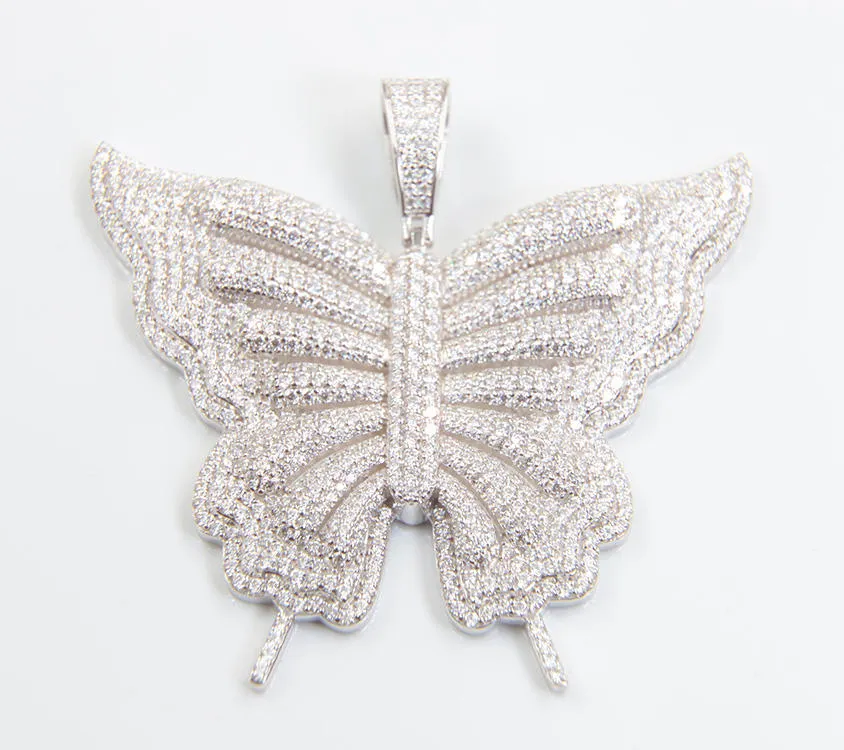 Iced out Butterfly Pendant