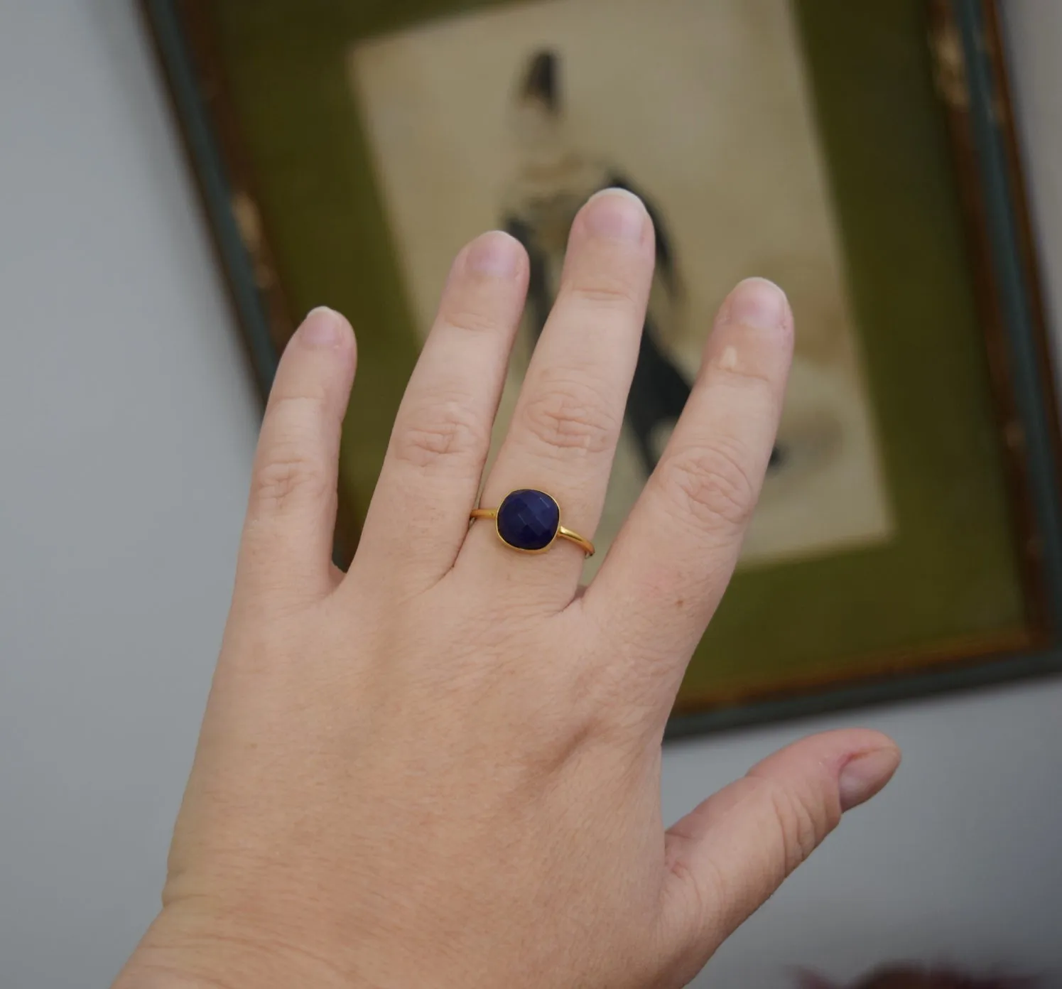 Lapis Lazuli Vermeil Ring