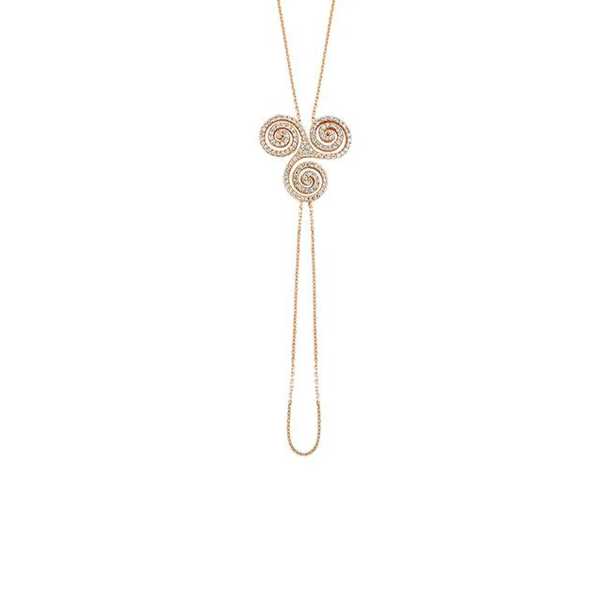 MINERVA GOLD DIAMOND HAND CHAIN