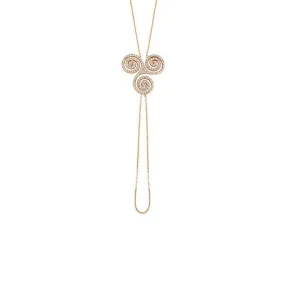 MINERVA GOLD DIAMOND HAND CHAIN