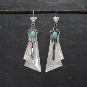 Mother of Pearl Art Deco Earrings