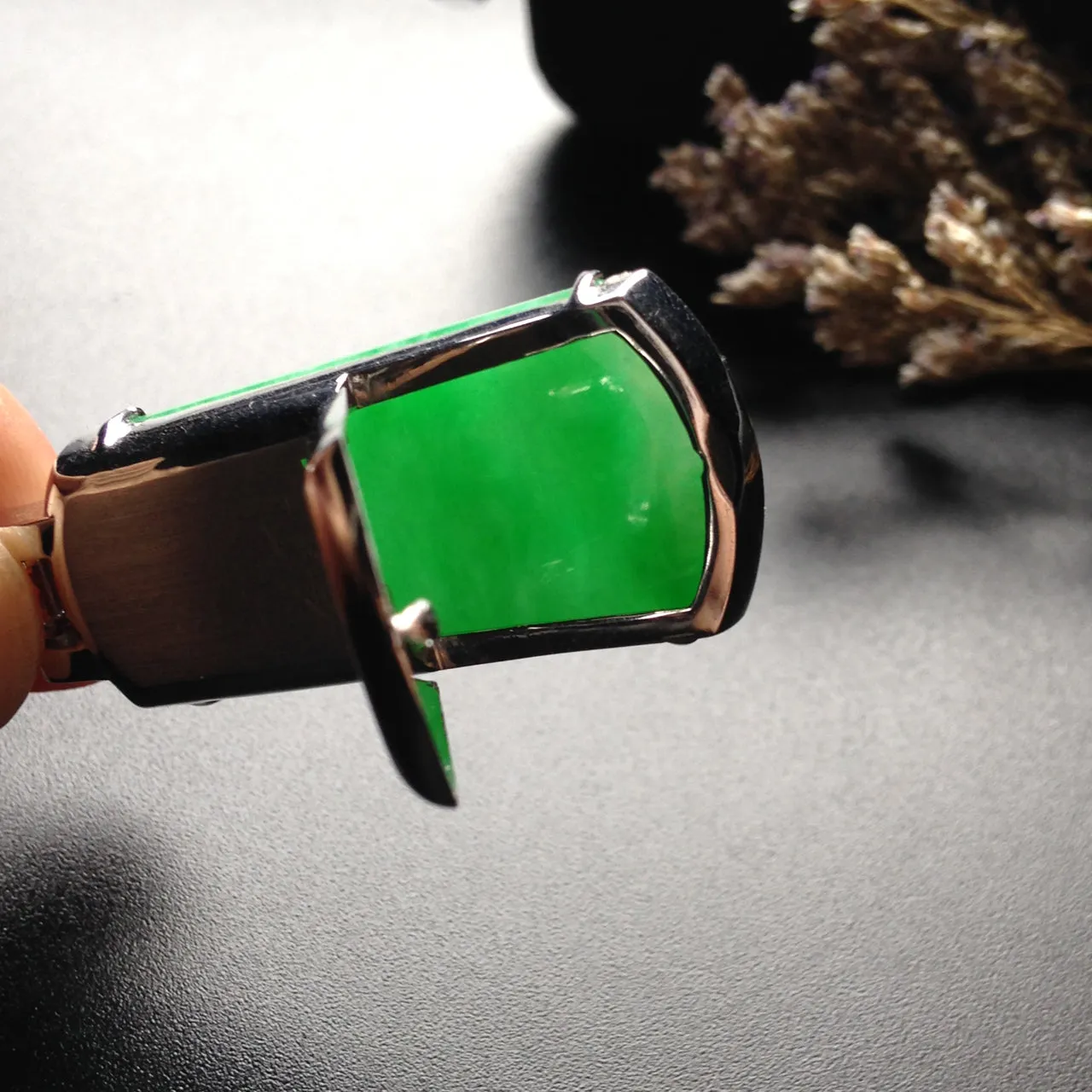 Natural Jade Pendant Jadeite Gold Pendant PT440