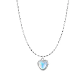 Opal Heart Water Drops Necklace For Women