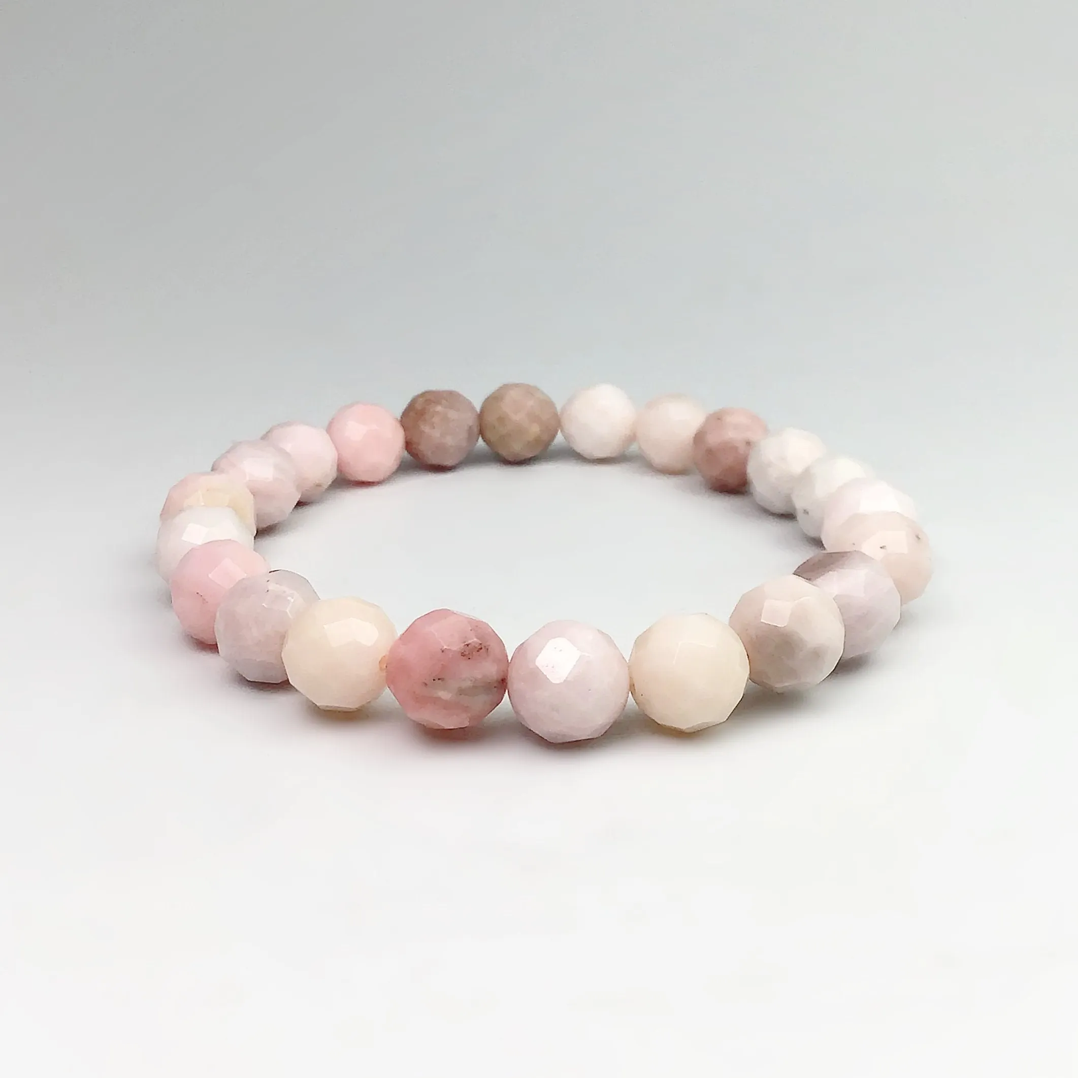 Peruvian Pink Opal Faceted Beaded Bracelet