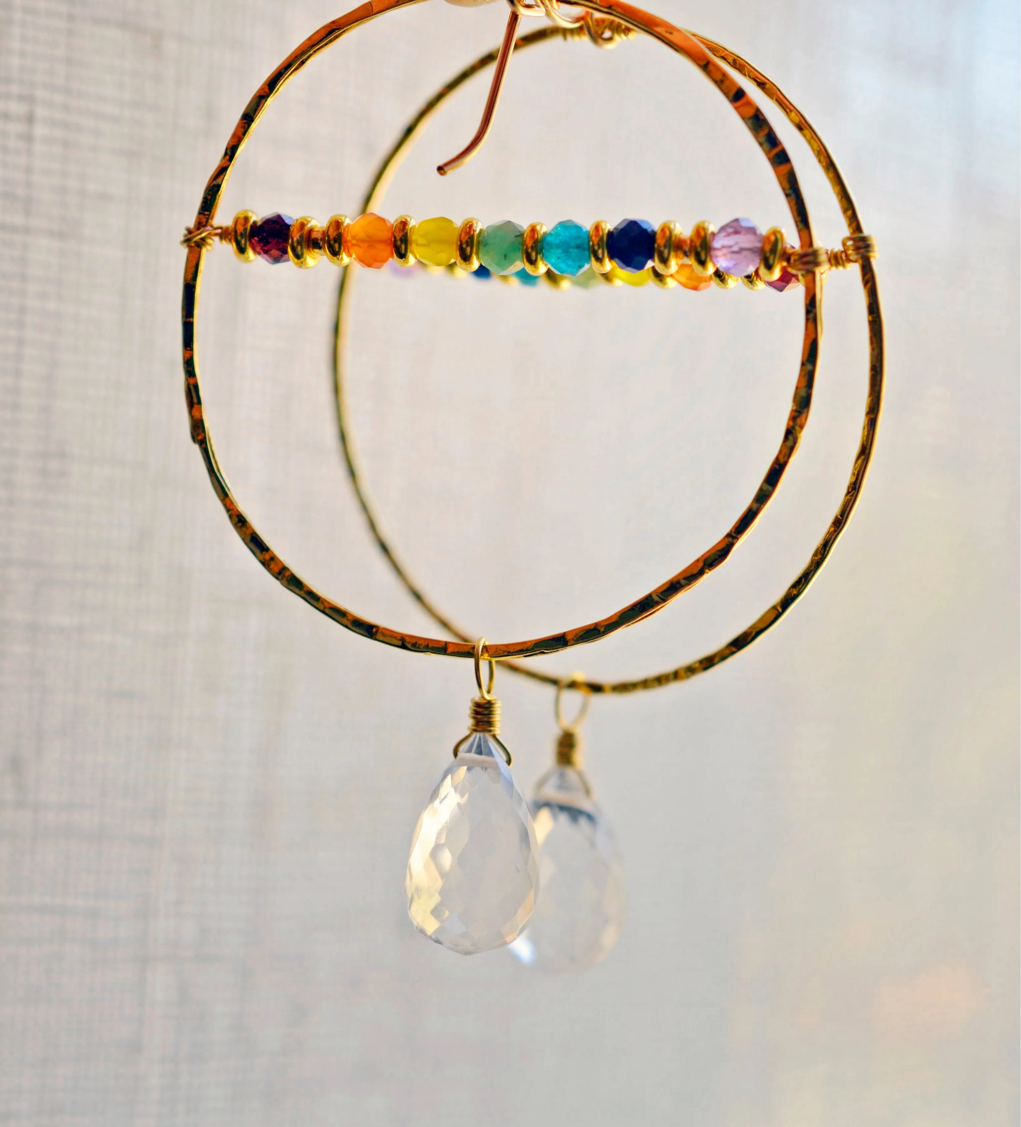 Rainbow Joie Hoop Earrings