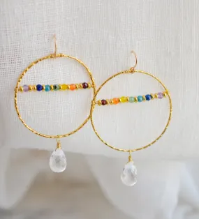 Rainbow Joie Hoop Earrings