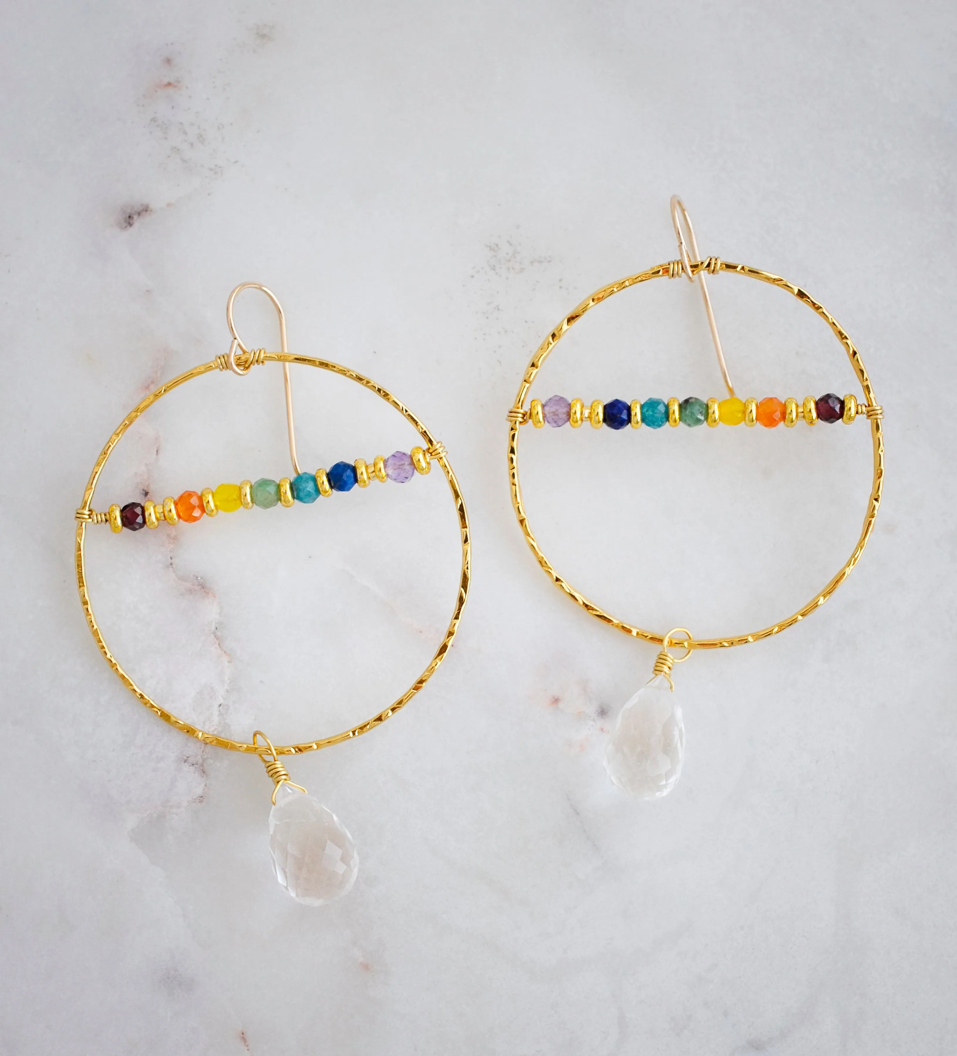 Rainbow Joie Hoop Earrings