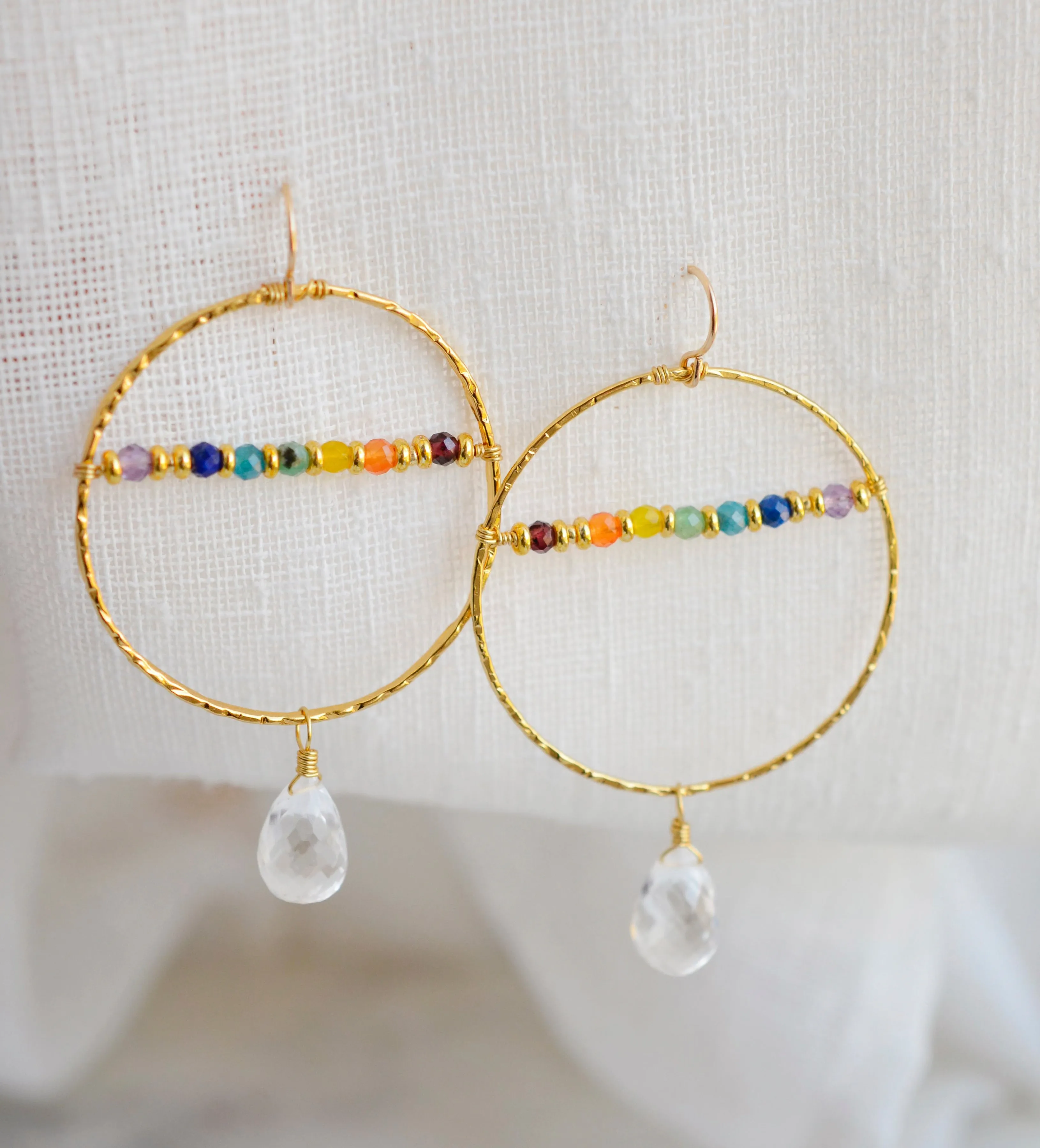 Rainbow Joie Hoop Earrings
