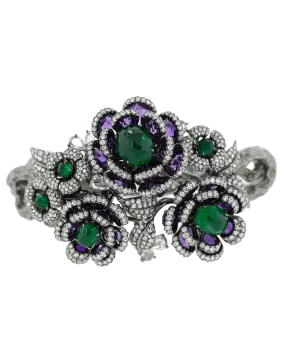 Royale Emerald Flower Bracelet