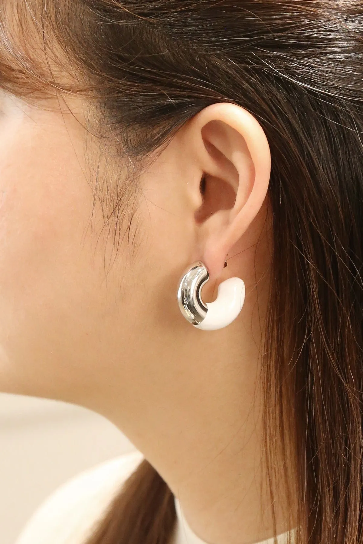 SJE311173 14K Dipped Elegance Arch Hoop Earrings