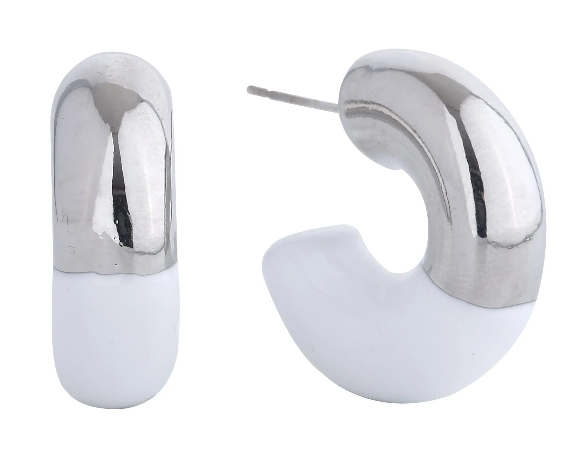 SJE311173 14K Dipped Elegance Arch Hoop Earrings