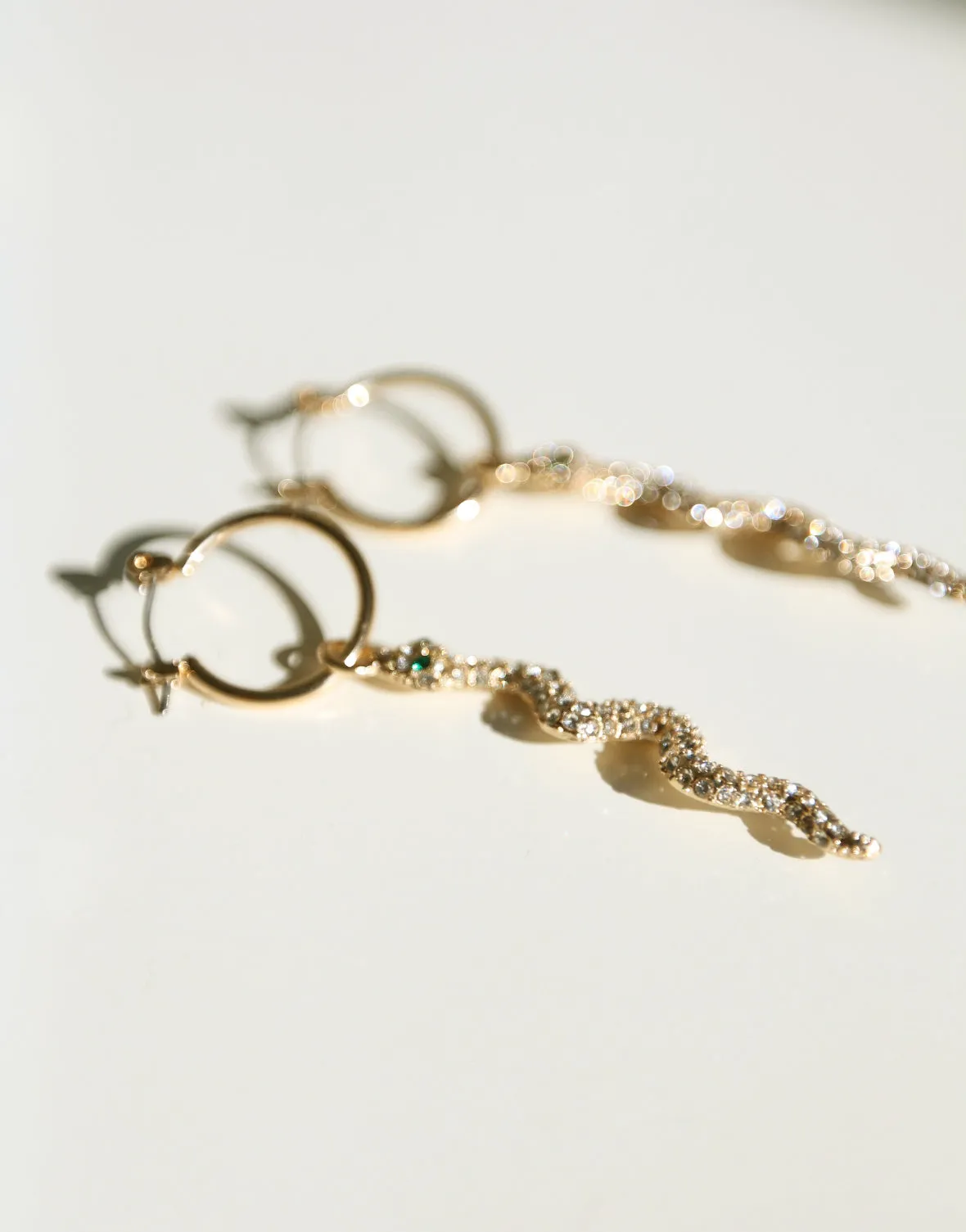 Snake Charm Hoop Earrings