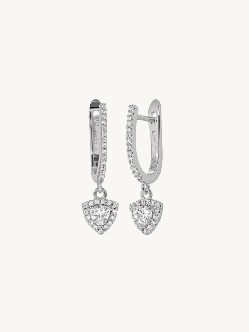 Trillion Jas Hoops Silver