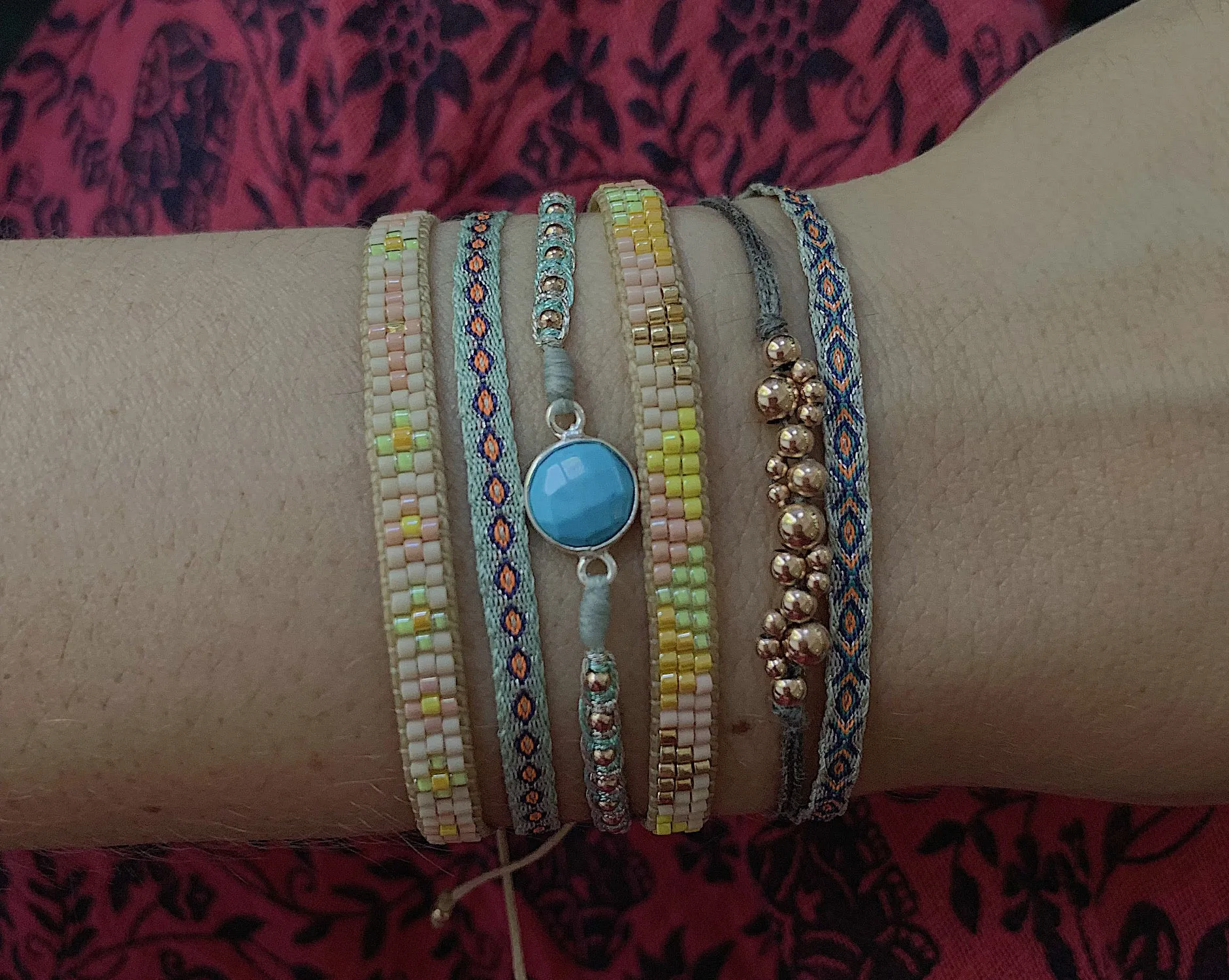 TURQUOISE HANDWOVEN BRACELET